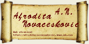 Afrodita Novačesković vizit kartica